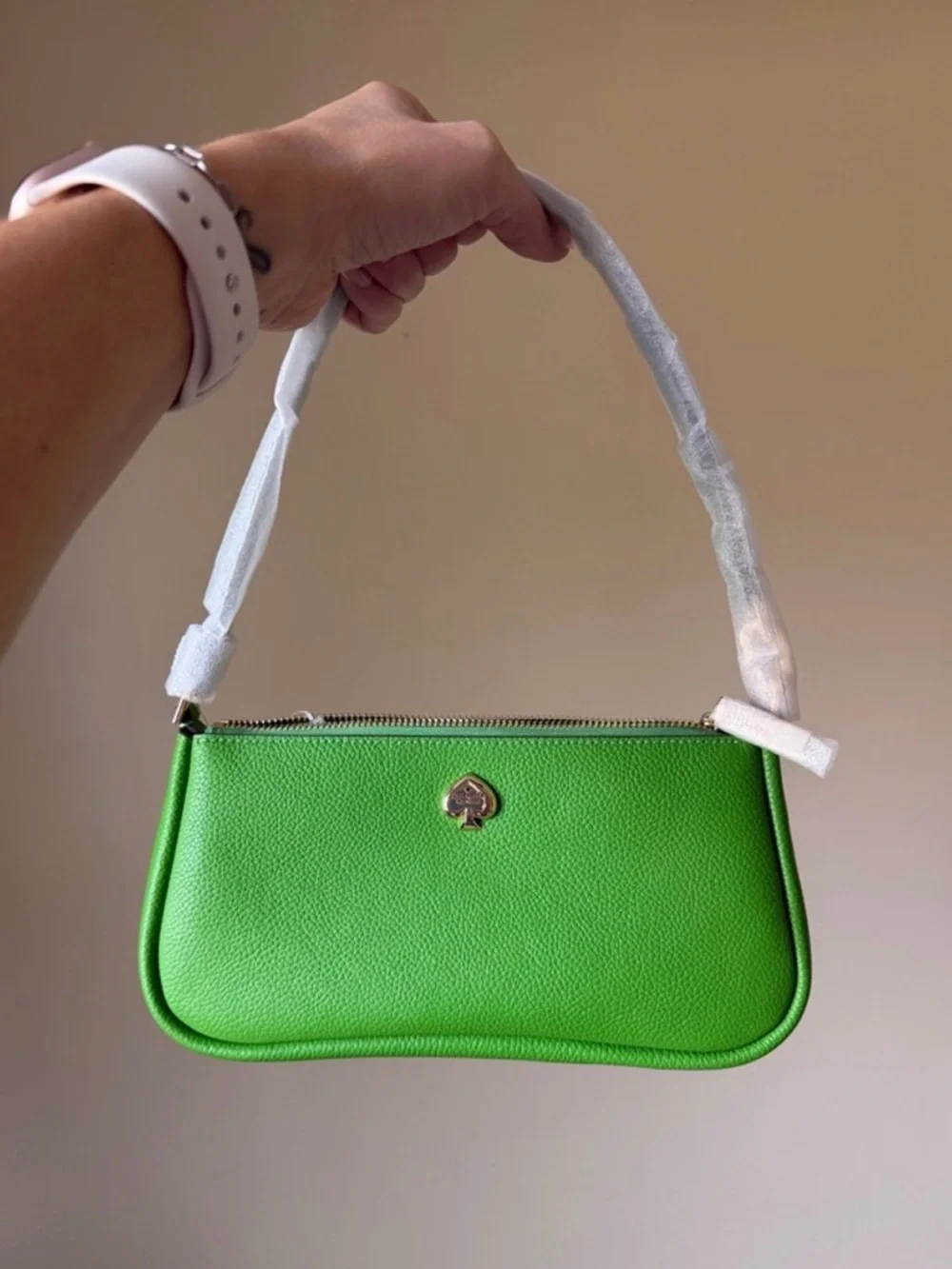 kate spade Green Leather Wristlet Bag